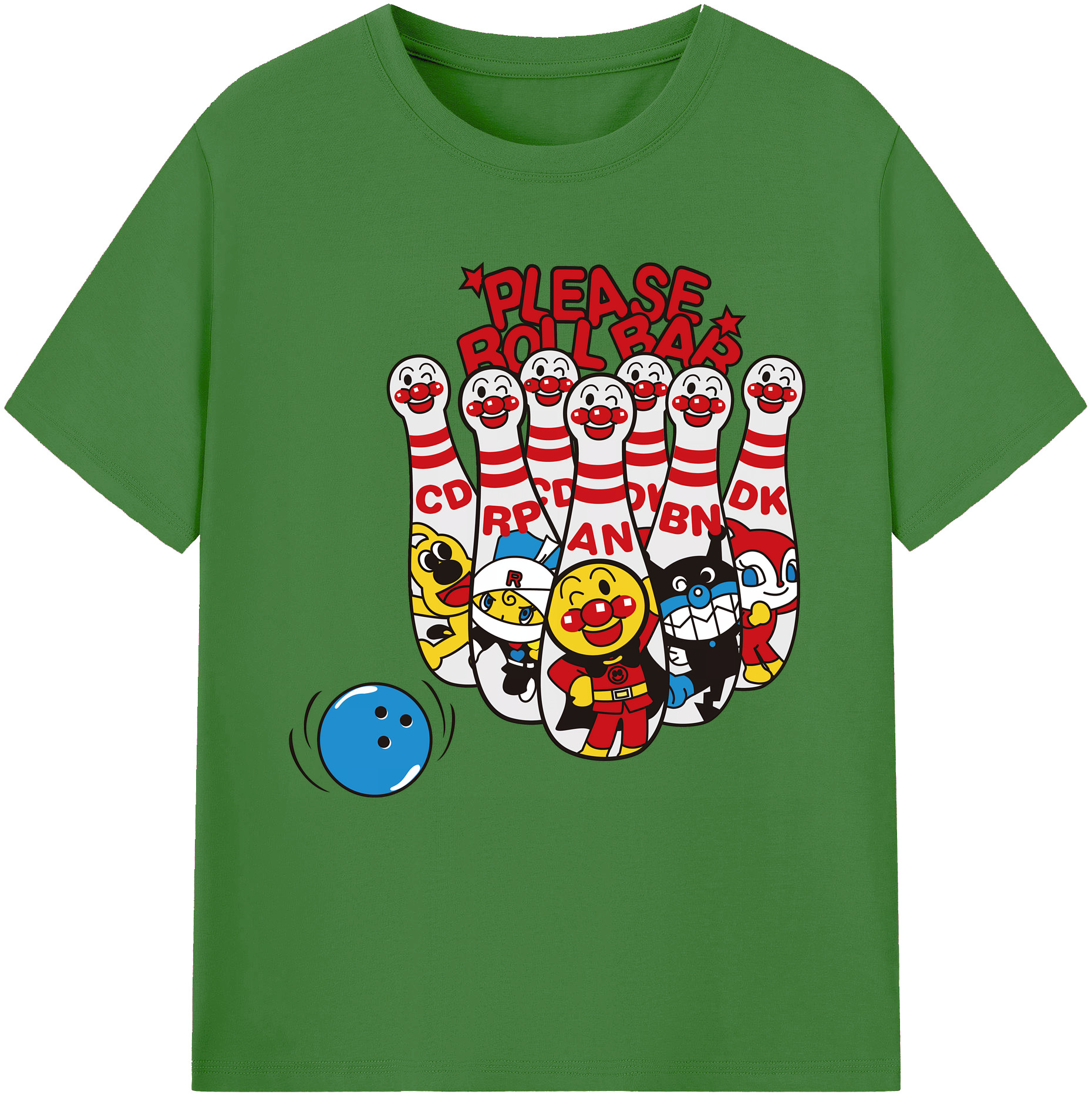 （画像用） アンパンマン Anpanman レディースカジュアルプリントTシャツ（綿100％）